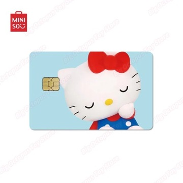 Нежная розовая наклейка для дебетовых кредитных карт Miniso Sanrio