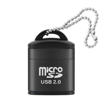 ADAPTER Czytnik kart pamięci microSD USB 2.0 Czarny MICRO SD przejściówka