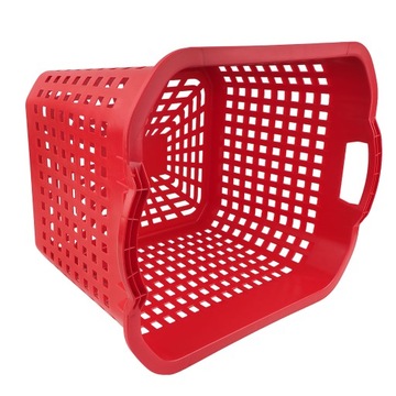 КОРЗИНА БЫТОВАЯ АЖУРНАЯ САДОВАЯ 40Л КРАСНЫЙ ПЛАСТИК