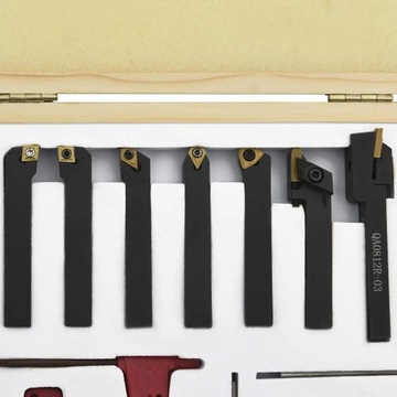 vidaXL Zestaw 12 noży tokarskich indeksowanych, 8x8 mm, 70 mm