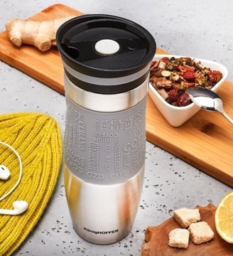 KUBEK TERMICZNY NA KAWĘ HERBATĘ TERMOS BIDON DUŻY 500 ML MIX KOLORÓW