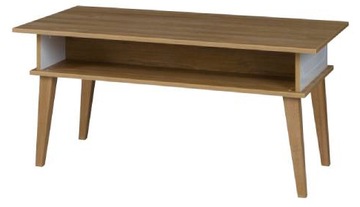 SKANDYNAWSKA ŁAWA stolik kawowy 115x65 z półką