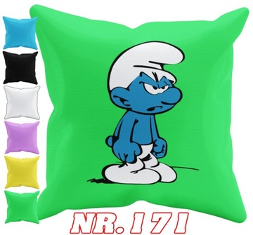 POSZEWKA NA PODUSZKĘ JAŚKA DO PRZEDSZKOLA SMERF MARUDA + IMIĘ GRATIS