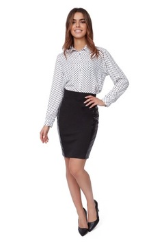 СТИЛЬНАЯ АСИММЕТРИЧНАЯ РУБАШКА, ЦВЕТ R - 46