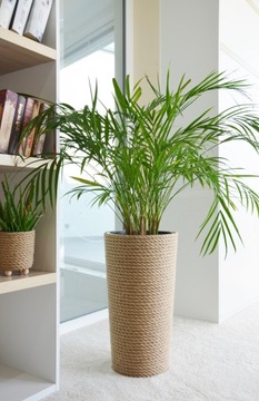 28 BOHO высокий этнический цветочный горшок, сплетенный из веревки