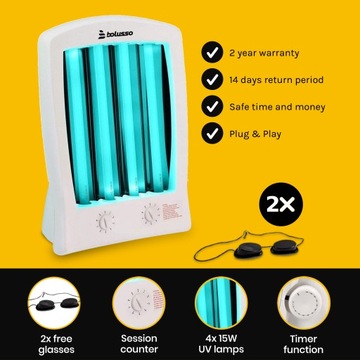 Солярий для лица, солярий для лица с 2 солнцезащитными очками, для лица