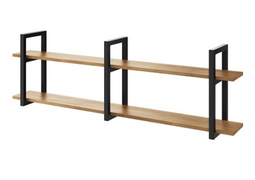 Półka wisząca industrial loft książki dąb 180 cm