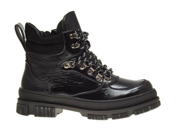 BOTKI TRAPERY LAKIEROWANE D19-7693-2 Black r. 36
