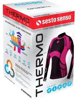 SESTO SENSO damski komplet TERMOAKTYWNY sportowa bielizna termiczna - XL