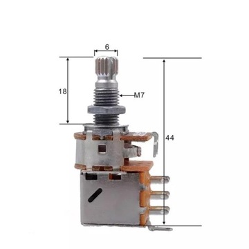 Линейный потенциометр TONE B500K - двухтактный