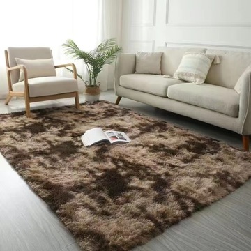 tęczy puszysty DYWAN 80x160cm DO SALONU SYPIALNI