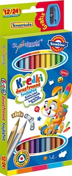 Bambino kredki trójkątne dwustronne 12/24 kolory