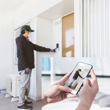 Беспроводной WI-FI ВИДЕОЗВОНОК Дверной звонок T8 Черный + ПРИЕМНИК