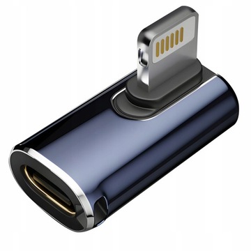 ADAPTER KĄTOWY KONWERTER PRZEJŚCIÓWKA Z USB-C DO LIGHTNING 27W PD4