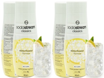 2x SYROP KONCENTRAT SODASTREAM KWIAT CZARNEGO BZU ZERO 9L NAPOJU Z 440ML