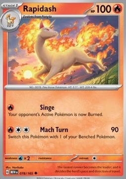 Oryginalna Karta Pokemon Scarlet & Violet 151 - Rapidash MEW 078