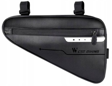 Сумка для велосипеда Черная сумка с отражателем Сумка на большую раму BICYCLE
