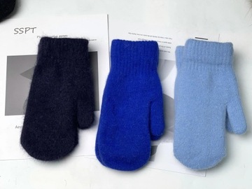 Gloves Female Winter Korean Version of Solid Color All Fingers Winter