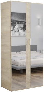 SZAFA 1 SOFIA DĄB SONOMA 2 LUSTRA 80X190 DO SALONU
