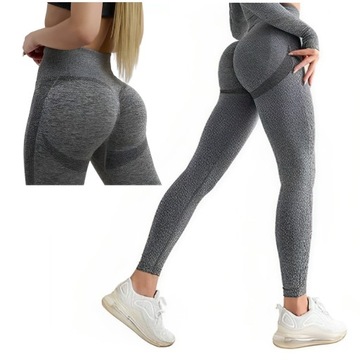 LEGINSY MODELUJĄCE LEGGINSY WYGODNE POWIĘKSZĄCE TWOJĄ PUPĘ PUSH-UP Lx