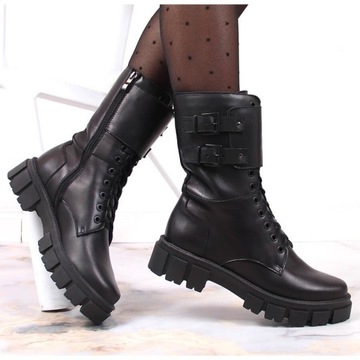 Czarne Skóra naturalna Buty Dolce Pietro r.37