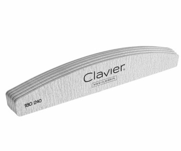 10 X PILNIK do paznokci CLAVIER łódka 180/240 zebra