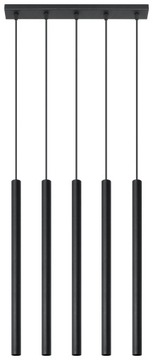 Lampa Wisząca PASTELO 5 Czarna tuby SL.0472 SOLLUX