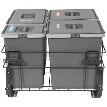 Сортировщик мусора SQUARE 60 с плавным закрыванием 3х18л 1х8л