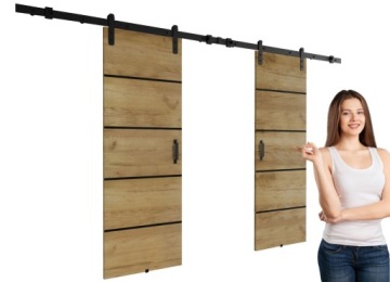 Drzwi przesuwne naścienne LORD DUO PLUS 212 loft