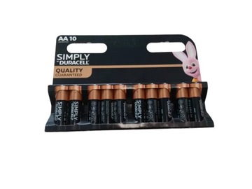 BATERIA ALKALICZNA DURACELL AA (LR6) 10 SZT.