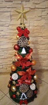 Курс рождественская елка со светодиодной украшением с лентой 170 см