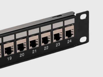 ПАТЧ-ПАНЕЛЬ ПАТЧ-ПАНЕЛЬ ДЛЯ KEYSTONE ДЛЯ 19-ФУТОВОГО ШКАФА С 24 ПОРТАМИ STP