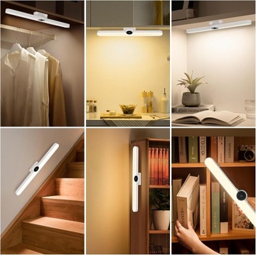 ЛАМПА ПОД ШКАФОМ СВЕТОДИОДНАЯ ЛЕНТА ДАТЧИК ДВИЖЕНИЯ МАГНИТ 40 СМ