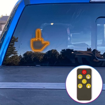 Индикатор жестов руки для заднего стекла для пилота среднего пальца автомобиля