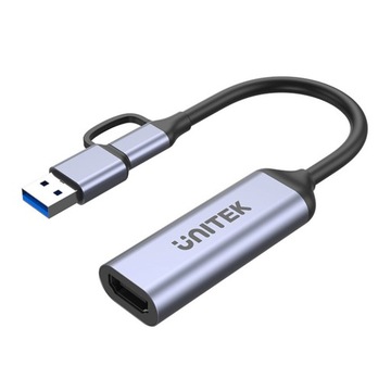 Unitek Grabber видео USB-C/A, 4K HDMI 1.4b