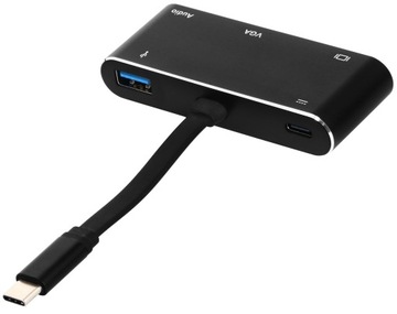 АДАПТЕР USB C HDMI VGA USB 3.0+PD HUB 5in1 MacBook