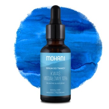 SERUM DO TWARZY WYGŁADZAJĄCE NATURALNE KWAS MIGDAŁOWY 10% MOHANI 30 ml