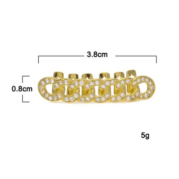 Bling 3A Zirconia CZ ed Mesh Mouth, , как