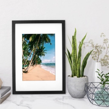 Ramka 40x50 czarna z passe-partout na zdjęcia 30x40 ramki efekt 3D