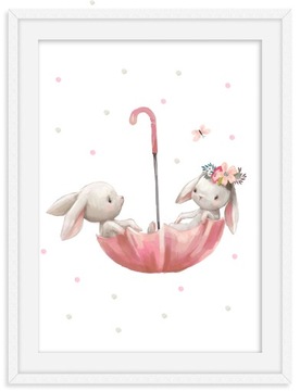 KRÓLIKI KRÓLICZKI KROPKI PLAKAT PLAKATY 40CMX50CM