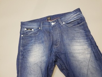 HUGO BOSS granatowe jeansy spodnie jak NOWE 36/30 pas 90