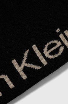 Calvin Klein Jeans czapka i szalik wełniany kolor czarny K60K611421