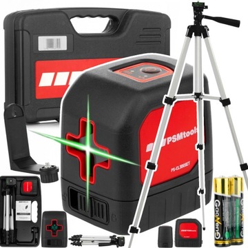 ZIELONY LASER KRZYŻOWY BOGATY ZESTAW W WALIZCE + STATYW + UCHWYT + BATERIE