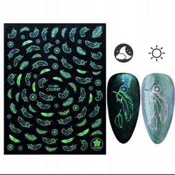 УФ люминесцентная наклейка для ногтей CY-43