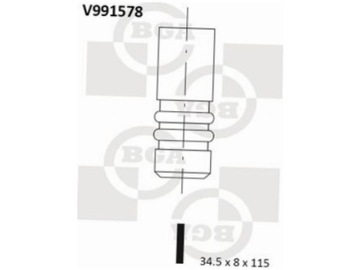 BGA V991578 VENTIL VÝFUKOVÝ