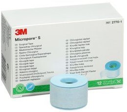 3M Micropore S 2,5cm x 5m 12szt. taśma silikonowa