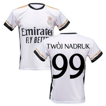 REAL MADRYT koszulka piłkarska TWÓJ NADRUK - 158cm