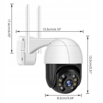 ВРАЩАЮЩАЯСЯ НАРУЖНАЯ IP-КАМЕРА WIFI 4X ZOOM 5MPx 2K