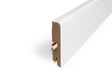 Плинтус МДФ 16х80, длина 100см, белый W