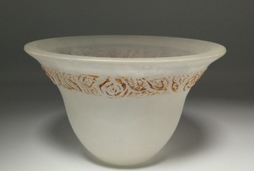 Абажур Е14 стеклянная чашка 17х10 муран бело-коричневый